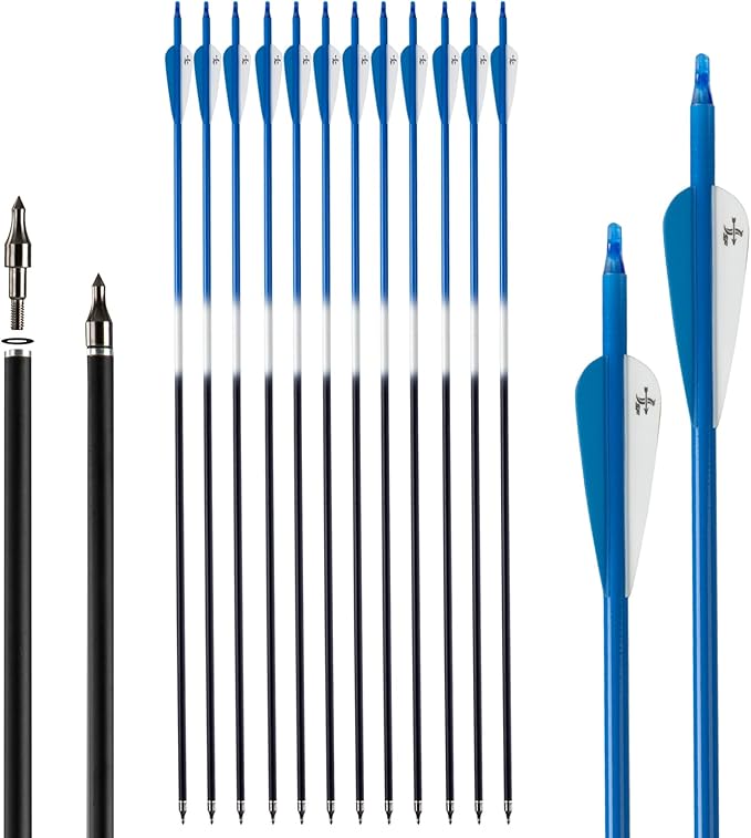SF 28 30" Carbon Arrow Practice Arrow Spine 500 for Recurve Bows (Pack of 12)