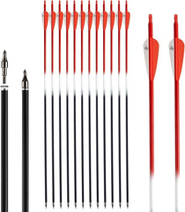 SF 28 30 inch Carbon Arrow Practice Hunting Arrows Spine 500 for Compound & Recurve Bow(Pack of 12), Red
