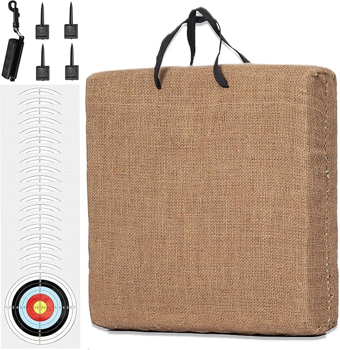 SF Backyard Archery Target | Comes with 20 Archery Paper Targets + Arrow Puller + Fixing Pins | Suitable for Beginners and Adults Outdoor Shooting Practice