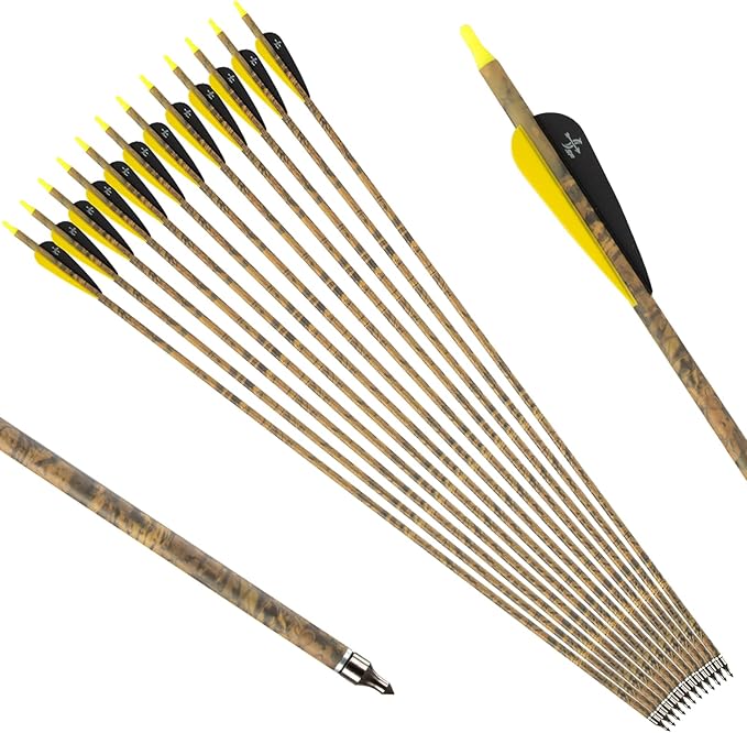 SF 28 30" Carbon Arrow Practice Arrow Spine 500 for Recurve Bows (Pack of 12)