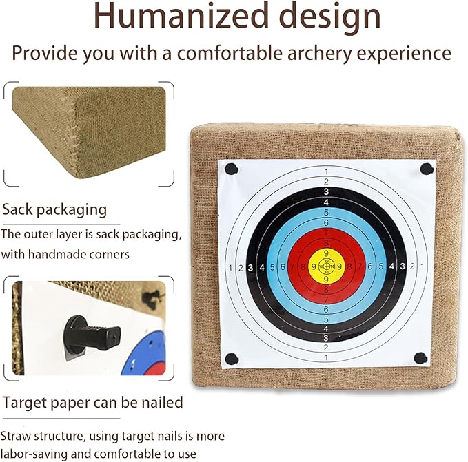 SF Backyard Archery Target | Comes with 20 Archery Paper Targets + Arrow Puller + Fixing Pins | Suitable for Beginners and Adults Outdoor Shooting Practice