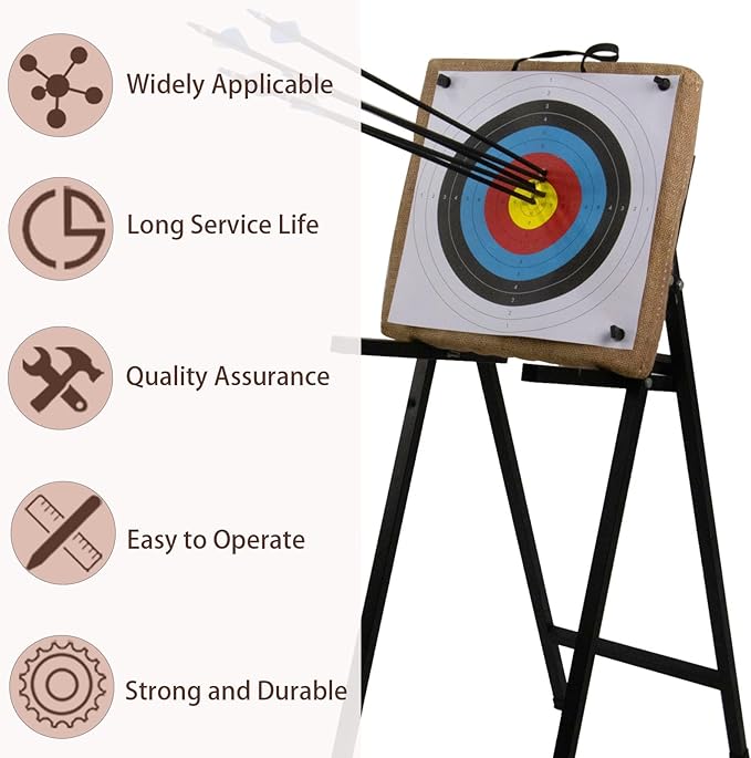 SF Backyard Archery Target | Comes with 20 Archery Paper Targets + Arrow Puller + Fixing Pins | Suitable for Beginners and Adults Outdoor Shooting Practice