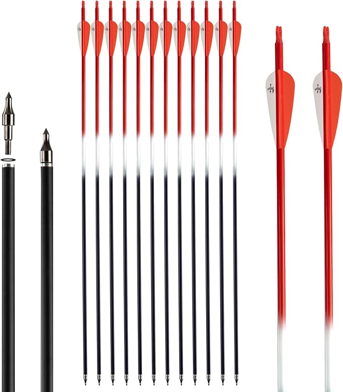 SF 28 30" Carbon Arrow Practice Arrow Spine 500 for Recurve Bows (Pack of 12)