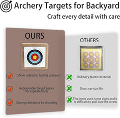 SF Backyard Archery Target | Comes with 20 Archery Paper Targets + Arrow Puller + Fixing Pins | Suitable for Beginners and Adults Outdoor Shooting Practice